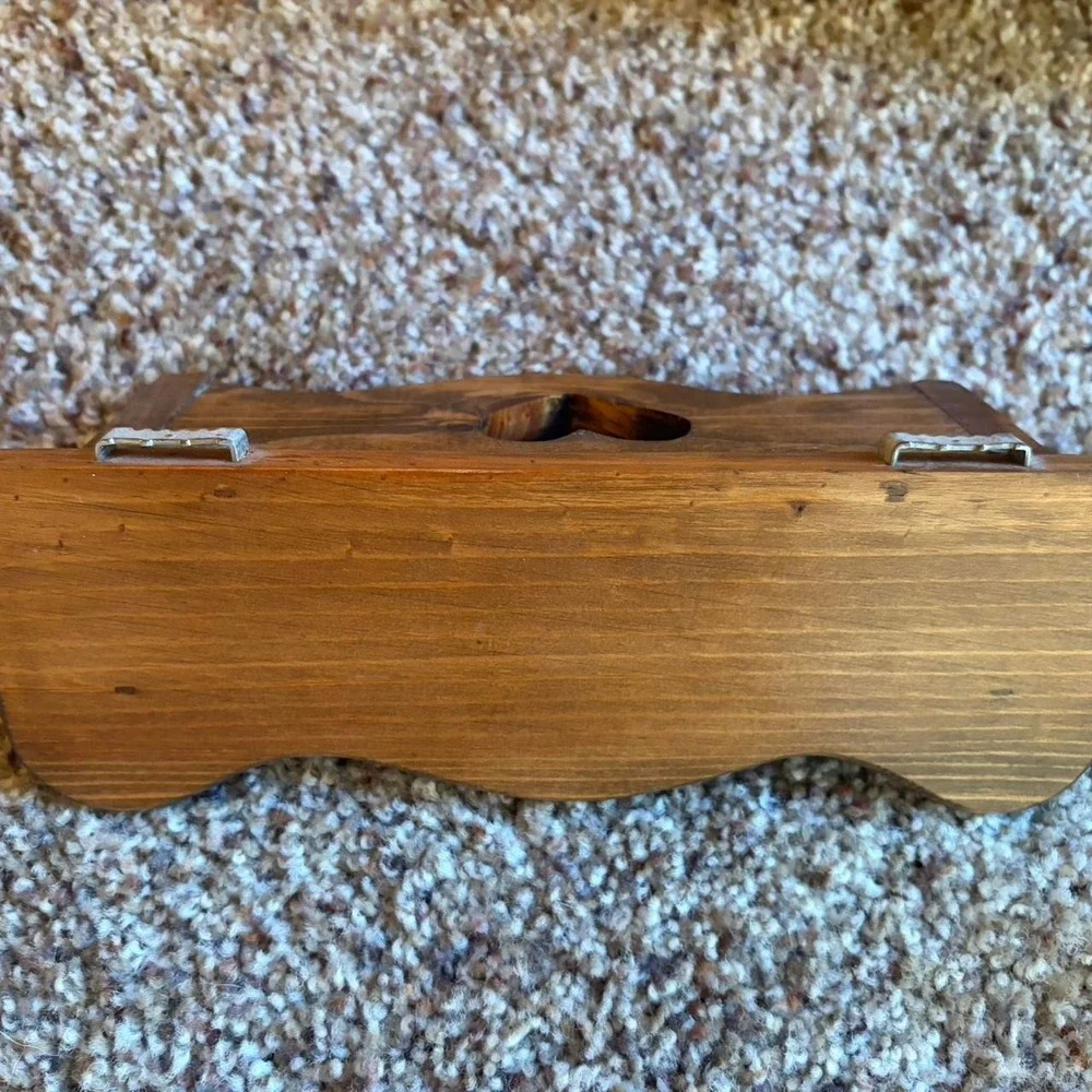 Vintage small Cut out heart mini bench and shelves